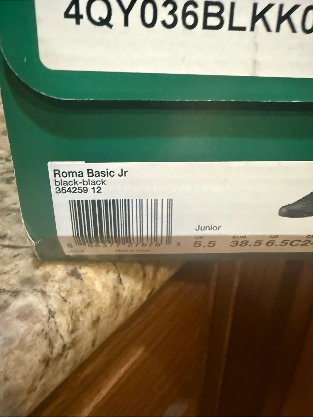 Puma Roma Black Leather Sneakers